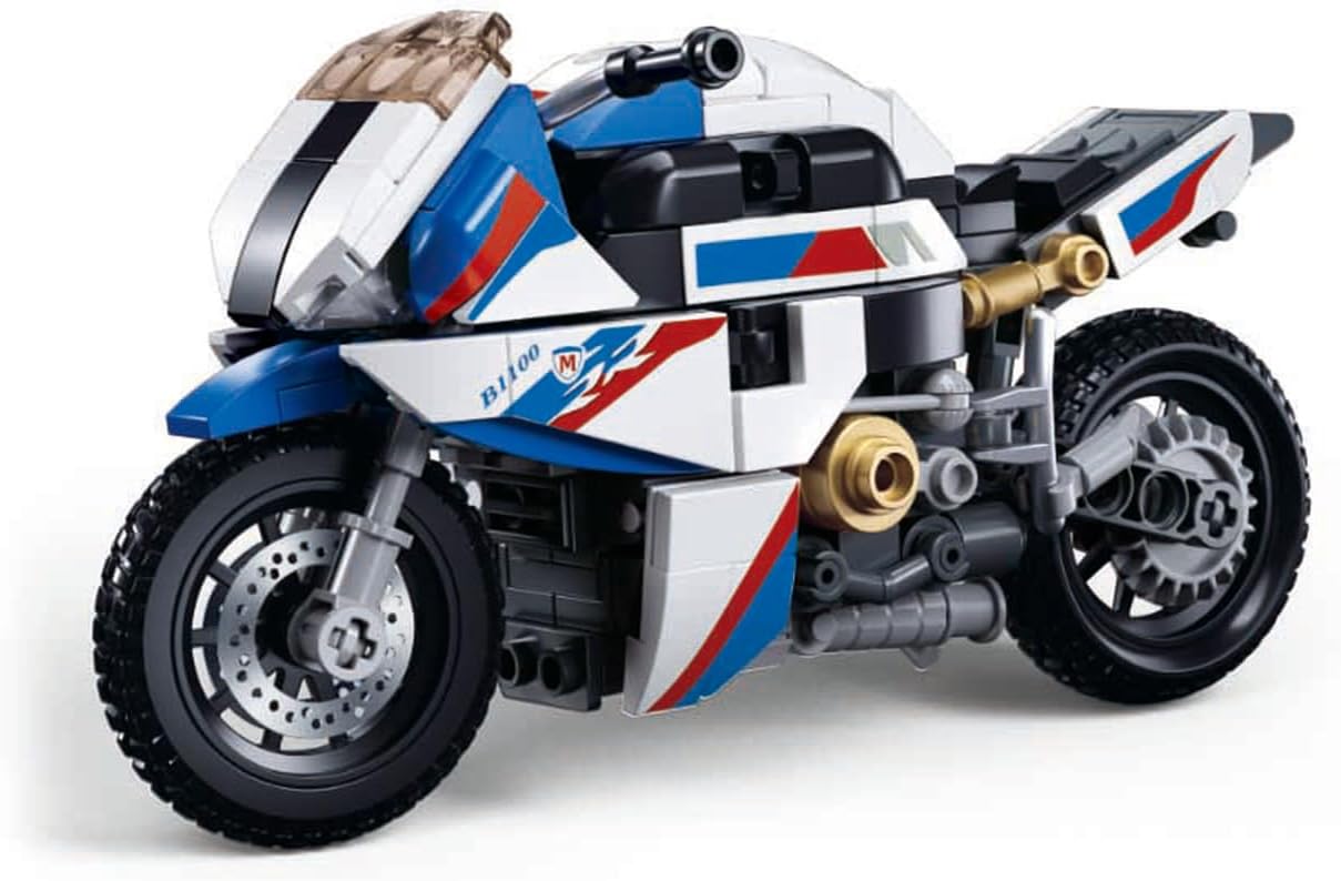 Sluban S1000MS Motorbike Model Building Blocks 242 Piece Kit for Ages 10+