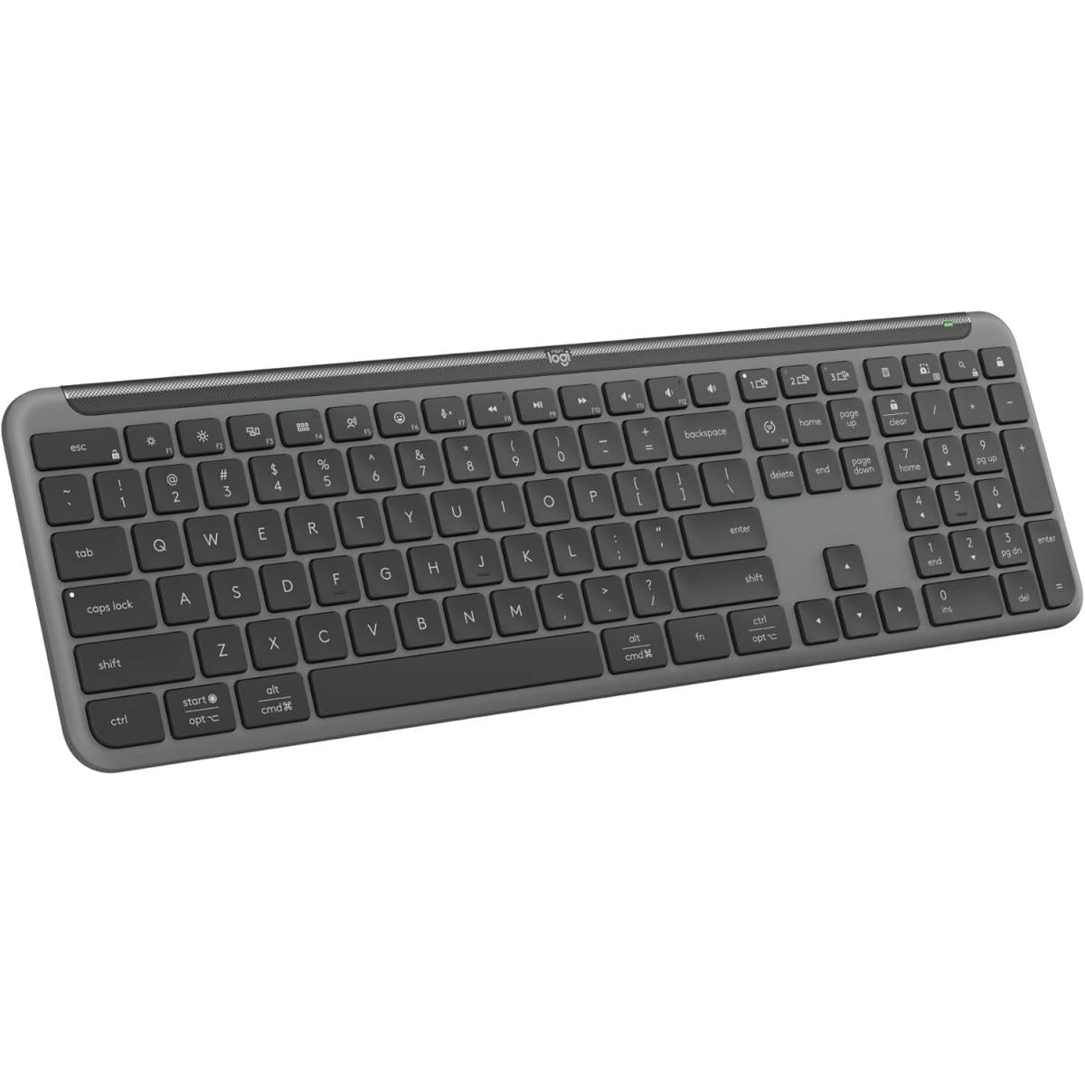 Logitech Signature Slim K950 Wireless Keyboard, Sleek Design, Switch Typing Between Devices, Quiet Typing, Bluetooth, Multi-OS, Windows, Mac, Chrome - Graphite
