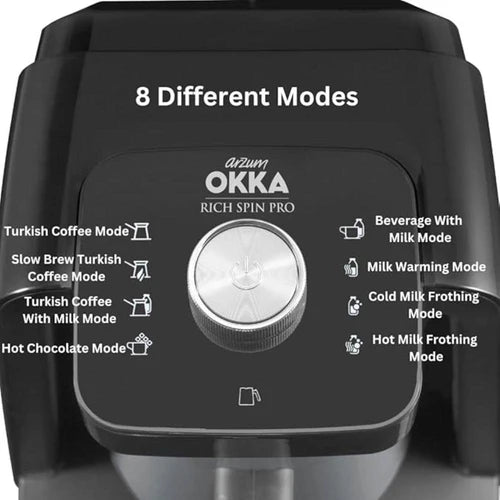 Arzum Okka Rich Spin Pro Turkish Coffee Maker OK0026 Silver