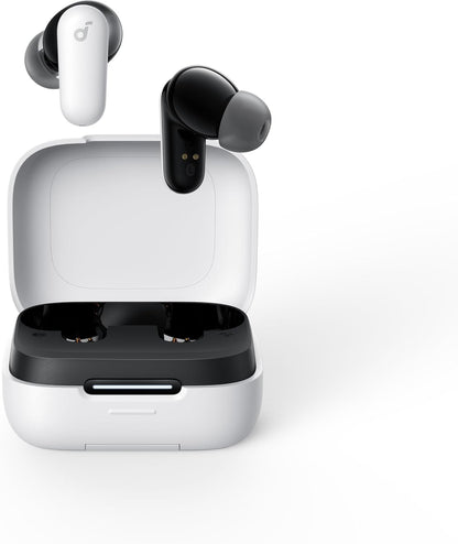 Soundcore By Anker R50i NC True Wireless Earbuds 10mm Drivers with Big Bass, Bluetooth 5.3, IP54-Sweatguard M waterproof, AI Clear Calls with 4 Mics, 22 Preset EQs via App-White - 18 Months Warranty