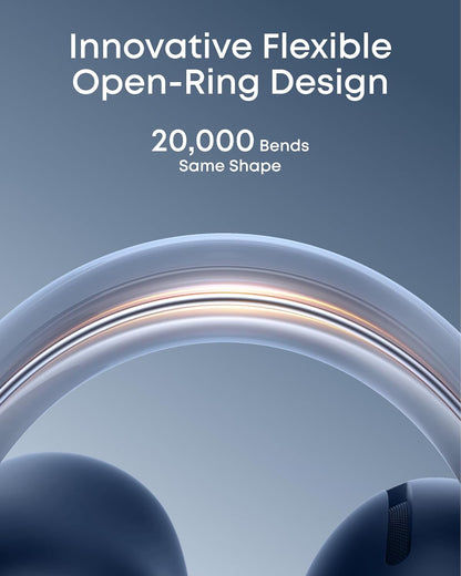 Soundcore AeroClip by Anker, Open-Ear Earbuds, Clip-On Headphones, Adaptive Comfort, Clear Calls with 4 Mics and AI, Stable Fit, 12mm Drivers for Powerful Bass, Hi-Res, Open-Ring Design