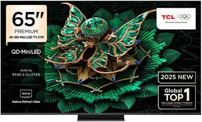 TCL 65 Inch 65C7K Premium QD-MiniLED TV 4K UHD 144Hz - Bang & Olufsen Audio