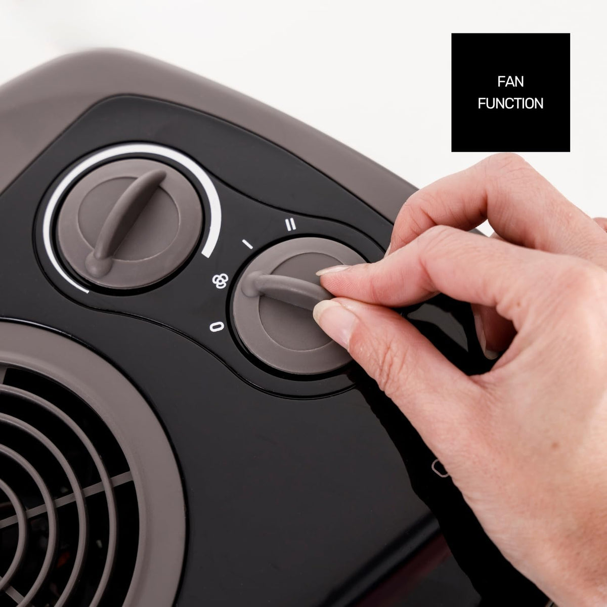 Taurus CA2400 Fan Heater, 2400 W, 2 Heating Power, Cold Air Fan, Adjustable Thermostat, Compact, Grey