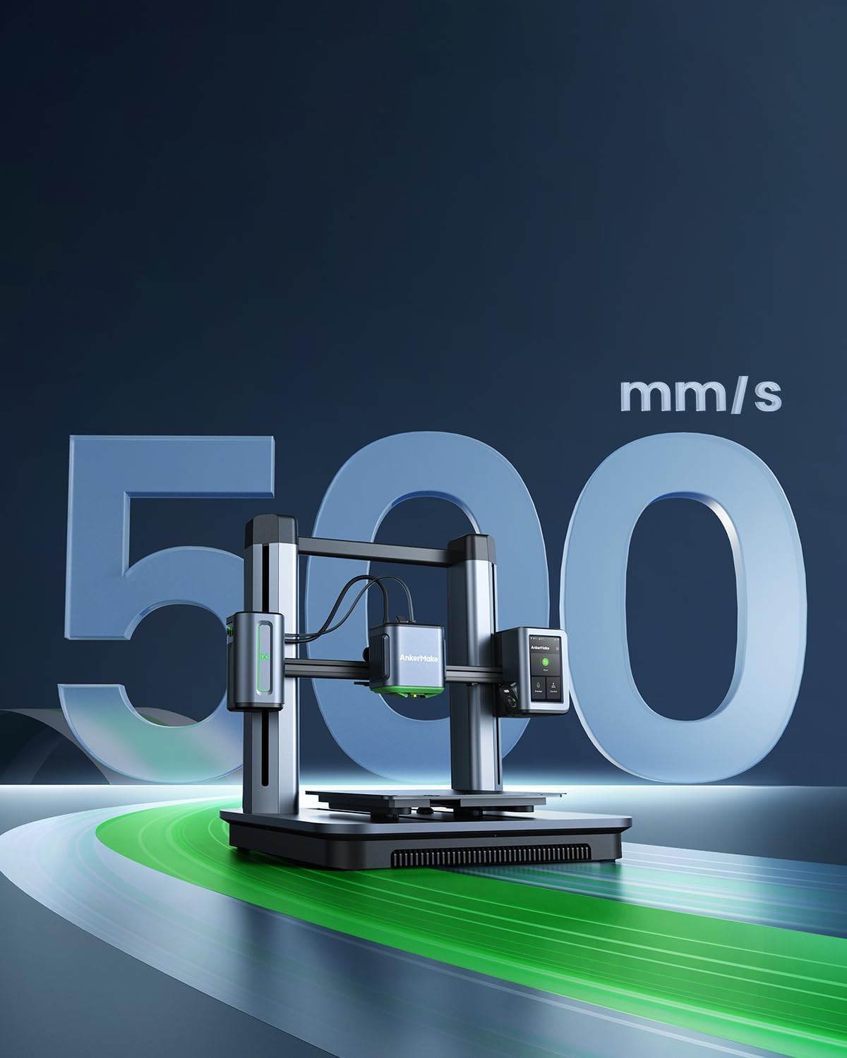 AnkerMake M5 3D Printer, High-Speed, Speed Upgraded to 500 mm/s, Fast Mode, Smooth Detail, Easy to Use for Beginners, Error Detection with AI Camera, Auto-Leveling, Integrated Die-Cast Aluminum Alloy