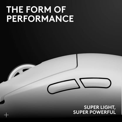 Logitech G PRO X SUPERLIGHT 2 Wireless Gaming Mouse, 60g Pro-Grade with 5 Programmable Buttons, 44k DPI Sensor, 8kHz Report Rate, USB-C Charging for PC/Mac - White (910-006639)