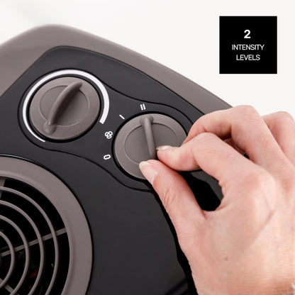Taurus CA2400 Fan Heater, 2400 W, 2 Heating Power, Cold Air Fan, Adjustable Thermostat, Compact, Grey