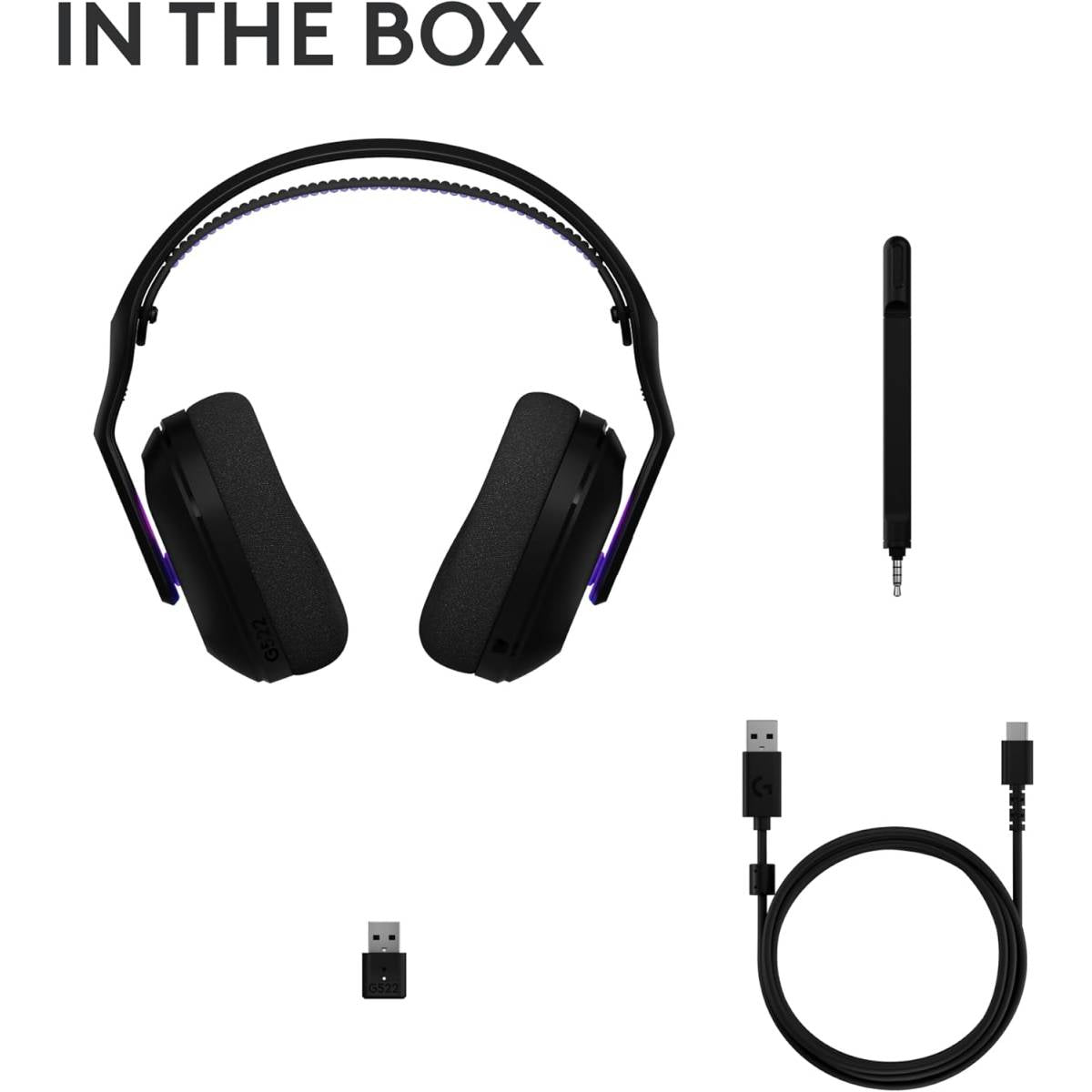 Logitech G522 LIGHTSPEED Wireless Gaming Headset, Lightsync RGB, Full Bandwidth Mic, Advanced Synchronized Audio, Tri-Connectivity with LightSpeed, Bluetooth 5.3, Black
