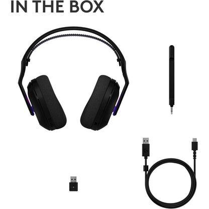 Logitech G522 LIGHTSPEED Wireless Gaming Headset, Lightsync RGB, Full Bandwidth Mic, Advanced Synchronized Audio, Tri-Connectivity with LightSpeed, Bluetooth 5.3, Black
