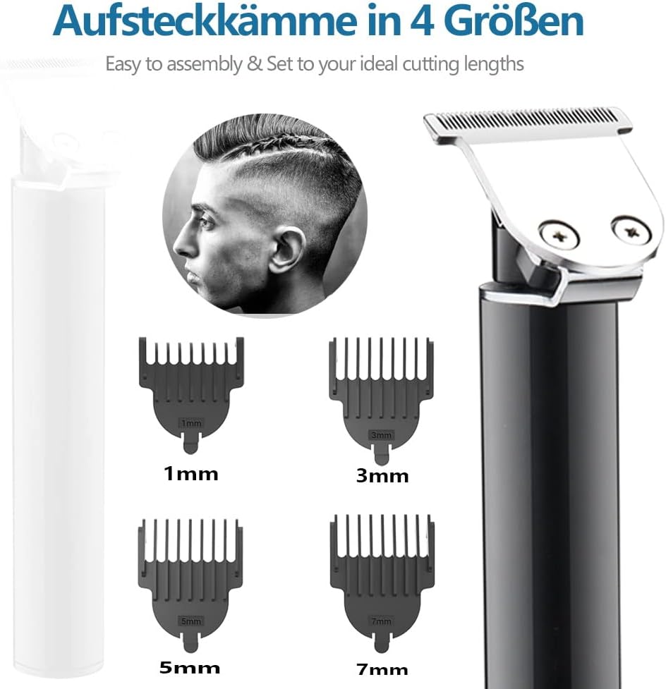 HTC AT115 Professional Men's Electric Shaver Vintage Design USB Rechargeable Electric Hair Clipper/Beard Trimmer for Face and Head Hair