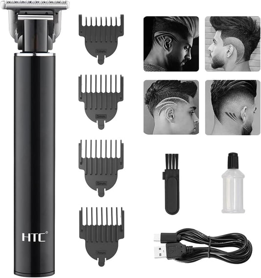 HTC AT115 Professional Men's Electric Shaver Vintage Design USB Rechargeable Electric Hair Clipper/Beard Trimmer for Face and Head Hair