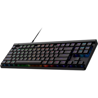Logitech G515 TKL Wired Gaming Keyboard – Low‑Profile GL Switches, Tenkeyless Design, LIGHTSYNC RGB, KEYCONTROL Customization, PBT Keycaps, Black