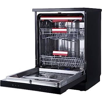 TOSHIBA Dishwasher 15 Sets 8 Programs A++ - Black DW-15F3ME(BS)