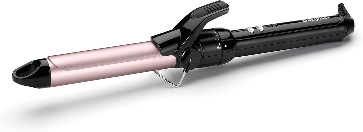 BaByliss 25mm Sublim’ Touch Pro Curling Iron | 180°C Salon Heat | 10 Adjustable Temperature Settings | Ceramic Coating | Cool Tip & Heat Protection Stand, Black/Pink - C325SDE