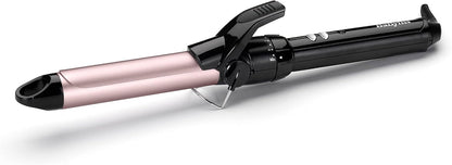 BaByliss 25mm Sublim’ Touch Pro Curling Iron | 180°C Salon Heat | 10 Adjustable Temperature Settings | Ceramic Coating | Cool Tip & Heat Protection Stand, Black/Pink - C325SDE