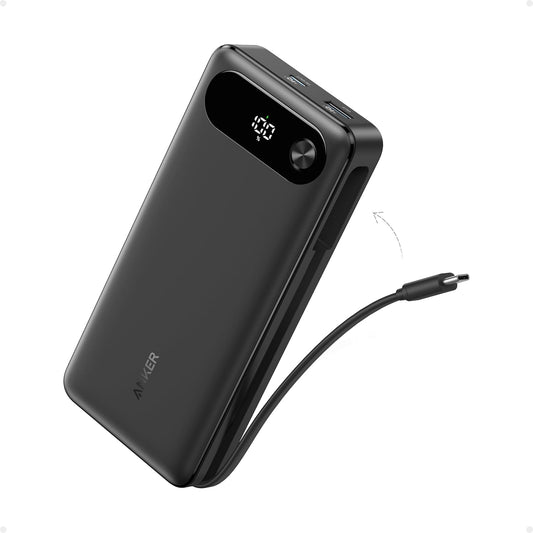 Anker Power Bank (20K, 30W) With USB C Cable Black - A1384H11