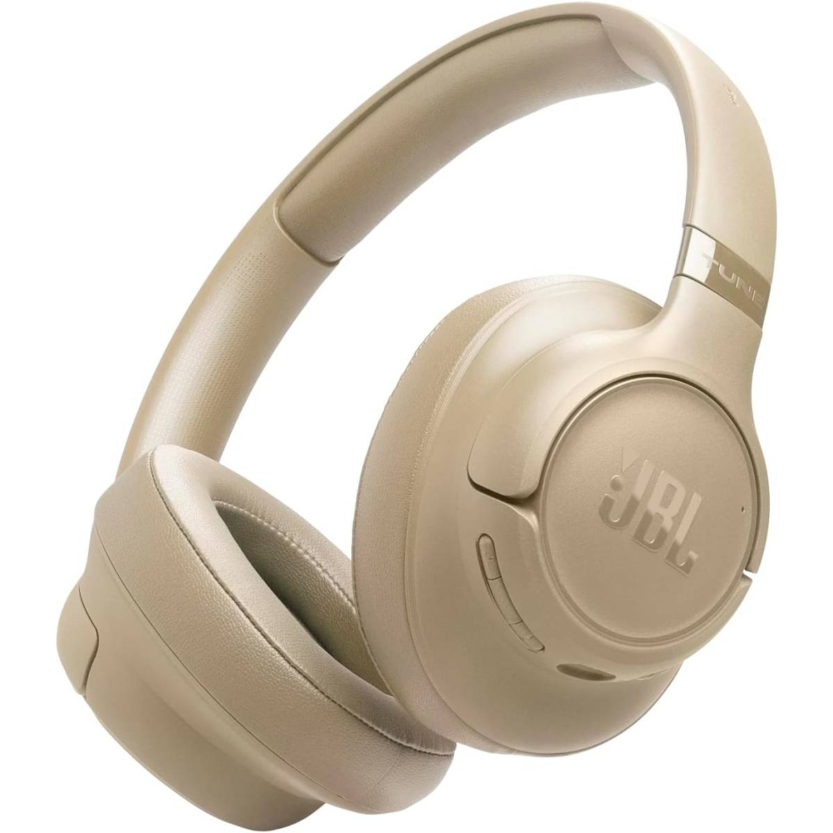 JBL Tune 730BT Wireless Over-Ear Bluetooth Headphones with Pure Bass Sound, 76H Battery Life, Dual Beamforming Mics, Multi-Point Bluetooth 6.0, Foldable & Comfortable – Beige