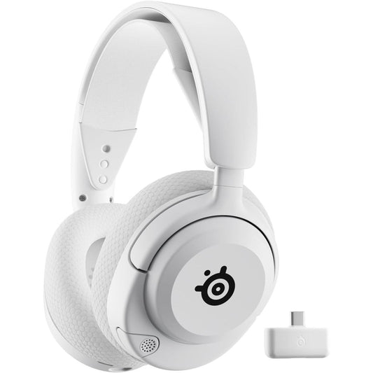 SteelSeries Arctis Nova 5 Wireless (White) (2.4GHz/Bluetooth) Spatial Surround 7.1 Gaming Headset w/ Neodymium Magnetic Driver Up To 60 HR Battery For PC, Mac, PS5, PS4, Switch, Mobile