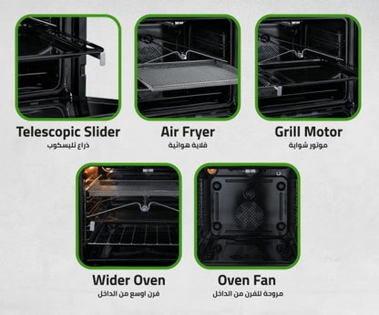 Built-In I-Cook Oven, 70 Liter, 60x60 cm - Silver