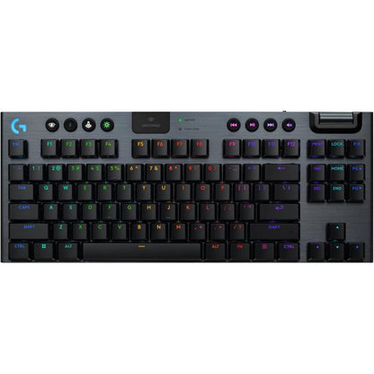 Logitech G915 X LIGHTSPEED TKL Clicky Wireless Gaming Keyboard – Clicky GL Low‑Profile Switches, Tri‑Mode Connectivity, KEYCONTROL Customization, LIGHTSYNC RGB, Aluminum Alloy Build, Black (920-012757)