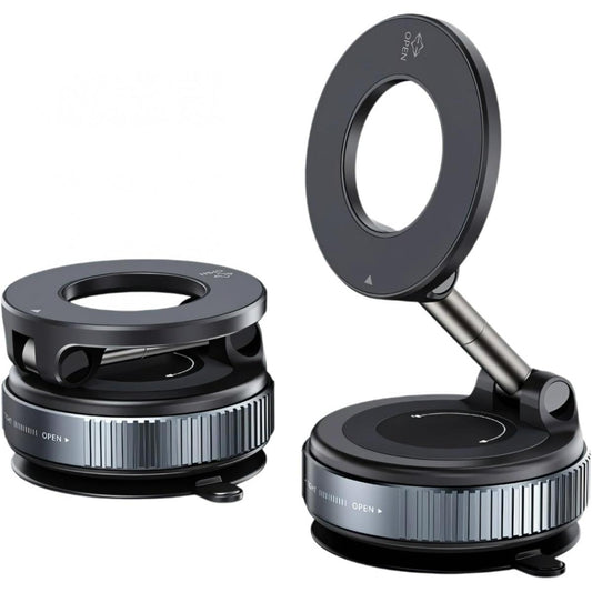 NEW Mobile Phone Stand Vacuum Suction Magnetic Bracket K007 - Full Range & Multi Angle Adjustment Aluminium Alloy 180° Foldable Magnetic Phone Holder