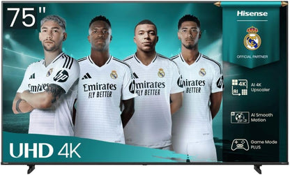 Hisense 75-Inch 4K UHD Smart TV (75A61Q, 2025) — VIDAA OS | Dolby Atmos & Dolby Audio | Game Mode PLUS (VRR, ALLM) | 4K AI Upscaler, Voice Remote, Wi-Fi, Bluetooth, HDMI eARC