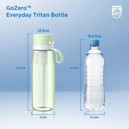 Philips AWP2731GNR Water Filter Bottle Go Zero BPA-Free 650 ML