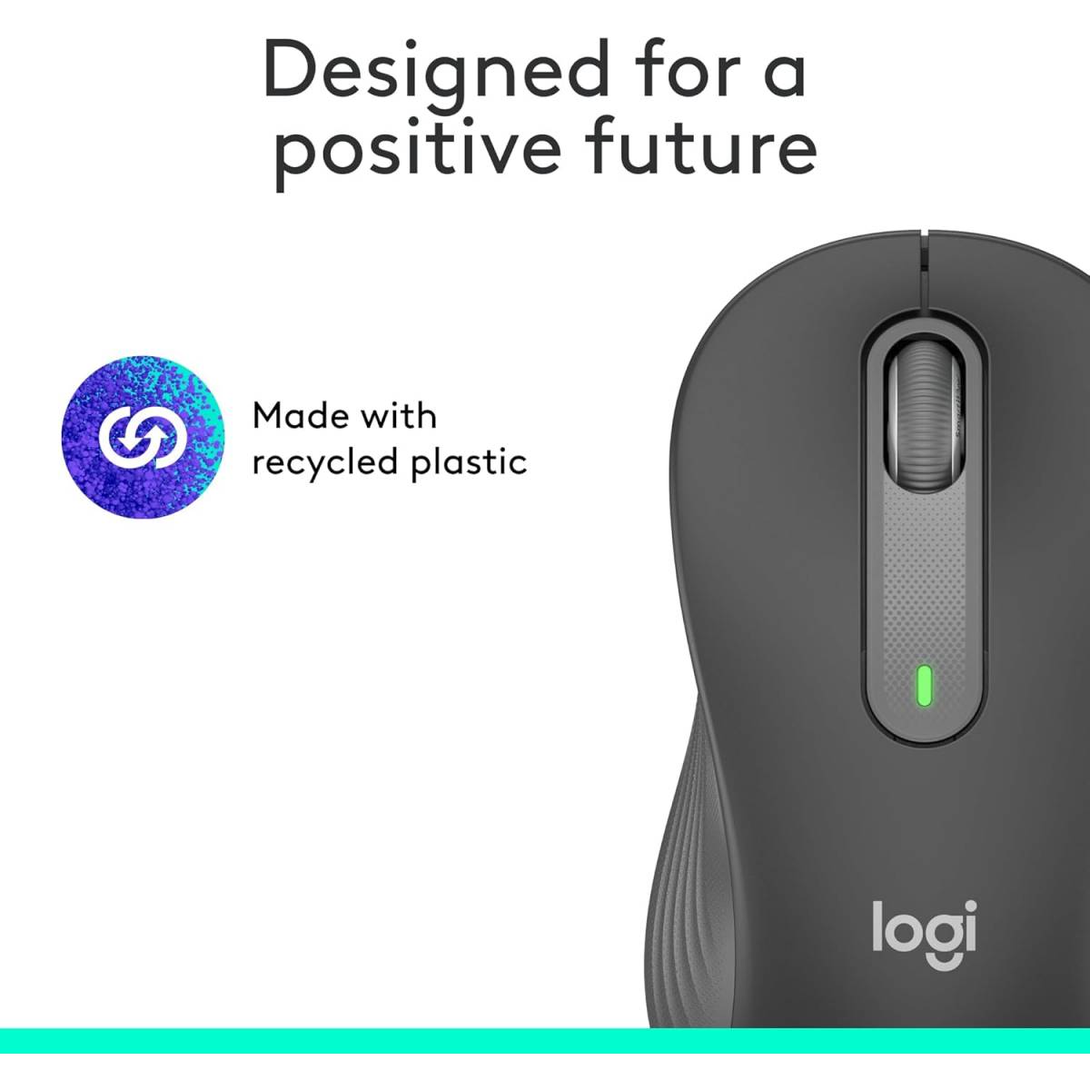 Logitech Left Handed Wireless Mouse Signature M650 L Full Size - 2 Year Battery, Silent Clicks, Customizable Buttons, Bluetooth, PC/Mac/Chromebook - Graphite, Large