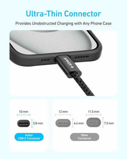 Anker Zolo USB-C to USB-C Cable 240W Braided 3.3ft