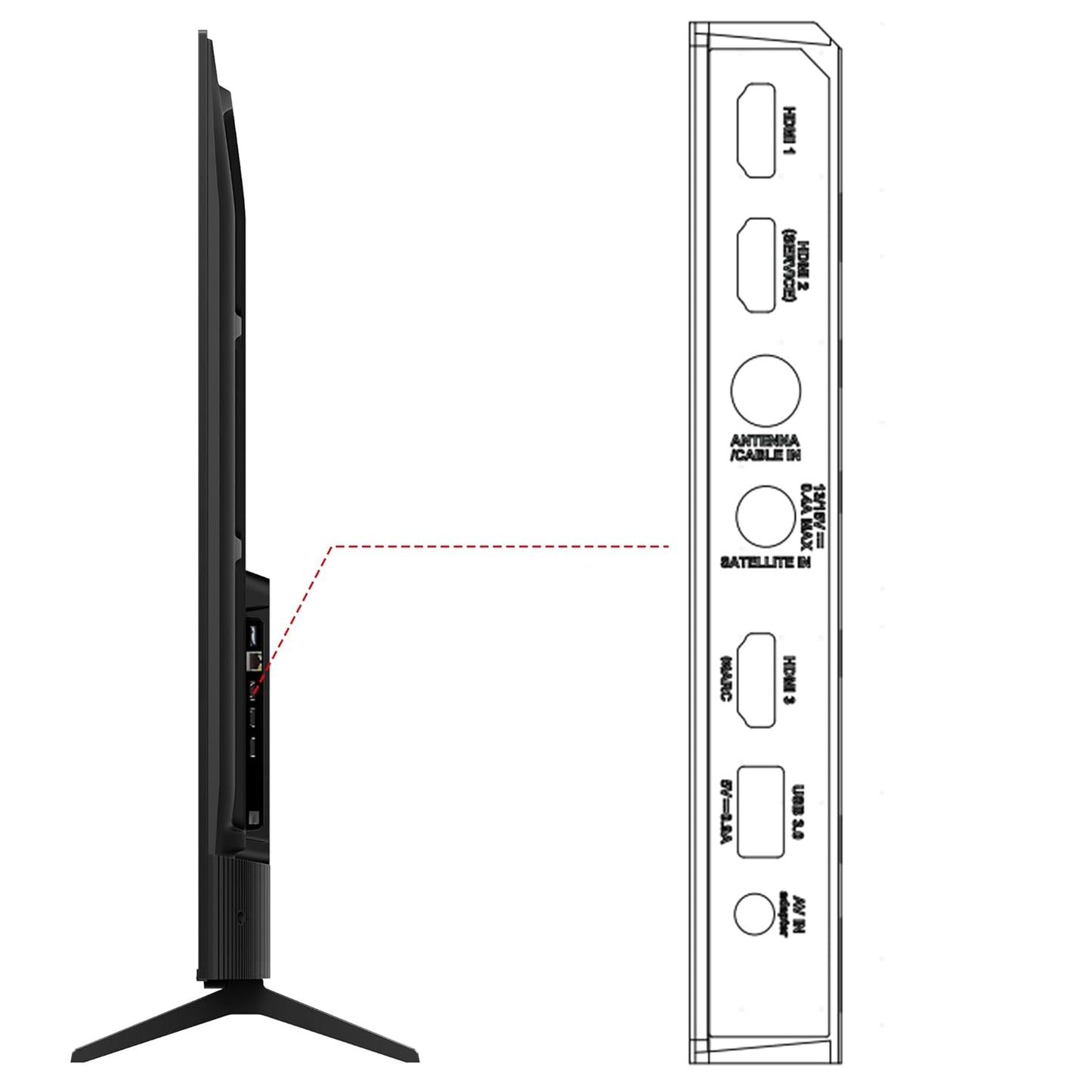 TCL 126 cm (50 inches) Metallic Bezel Less Series 4K Ultra HD Smart LED Google TV 50V6C (Black)