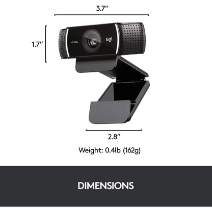 Logitech C922 Pro Stream Webcam 1080P for HD Video Streaming & Recording
