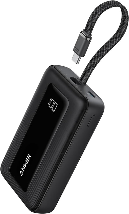 Anker Zolo Powerbank 10000mAh 22.5W Fast Charging Power Bank with Built-in USB-C Cable A110D