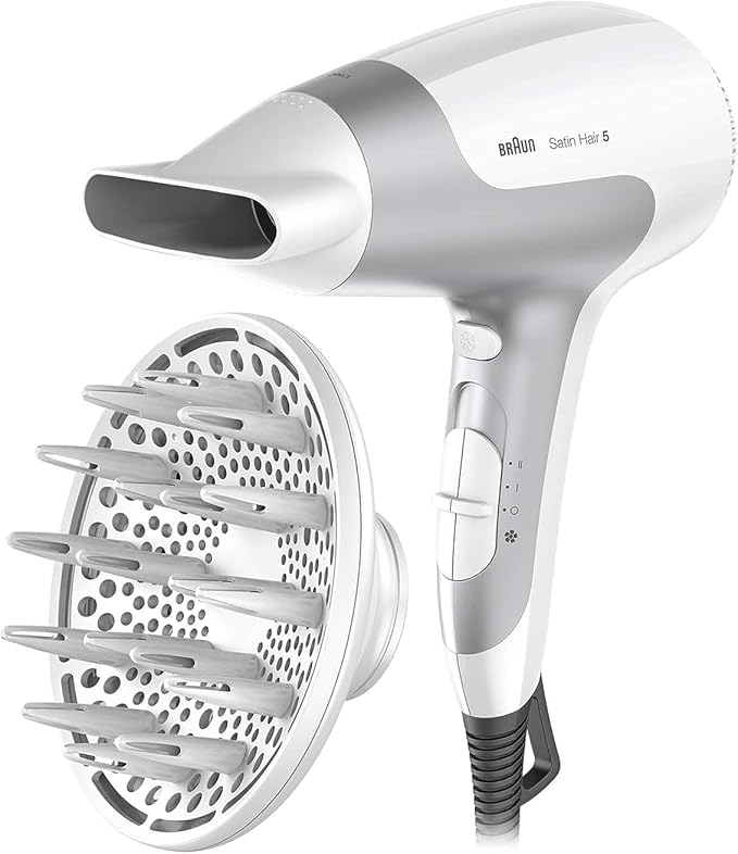 Braun Satin Hair 5 HD585 Power Perfection dryer 2500 Watts - White / Grey