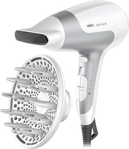 Braun Satin Hair 5 HD585 Power Perfection dryer 2500 Watts - White / Grey