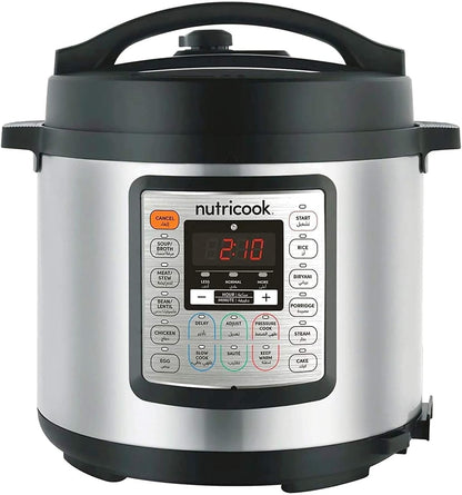 Nutricook electric rice cooker, 6 liters, 1000 watt - NC-SPEK6