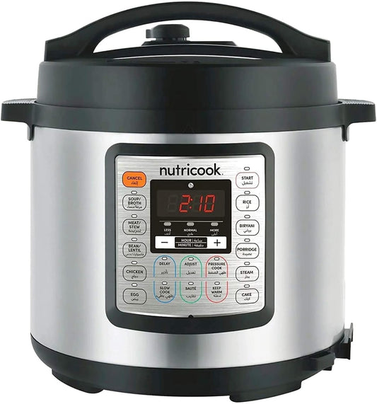 Nutricook electric rice cooker, 6 liters, 1000 watt - NC-SPEK6