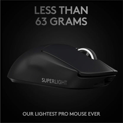 Logitech G PRO X SUPERLIGHT Wireless Gaming Mouse, Ultra-Lightweight, HERO 25K Sensor, 25,600 DPI, 5 Programmable Buttons, Long Battery Life