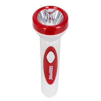 Geepas GEFL4664N 2-in-1 Rechargeable Lantern and Torch – 36 SMD LED Lantern, 3W Hi-Power Torch, Solar & USB Charging, Energy Efficient, Red & White