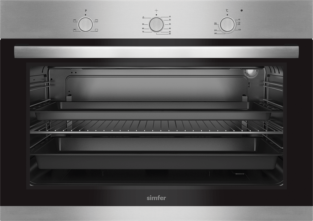 Simfer Electric Built-in Oven 90 cm Two Stainless Steel Fans