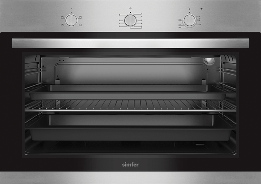 Simfer Electric Built-in Oven 90 cm Two Stainless Steel Fans