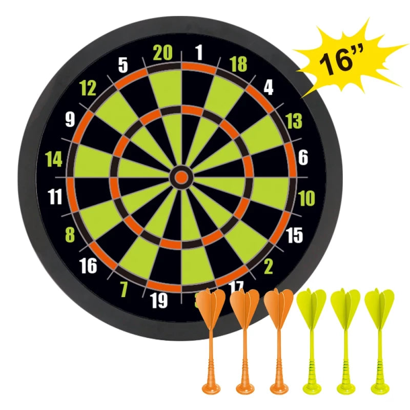 Aojie Sport 16-Inch Magnetic Dartboard Set for Indoor/Outdoor Fun