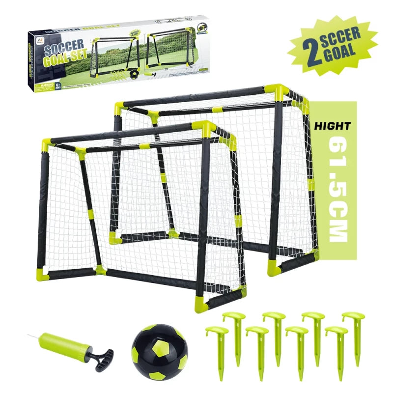 Aojie Sport – Soccer Goal Set (W/ Two Goals, One 6' Ball) - Ages 6+