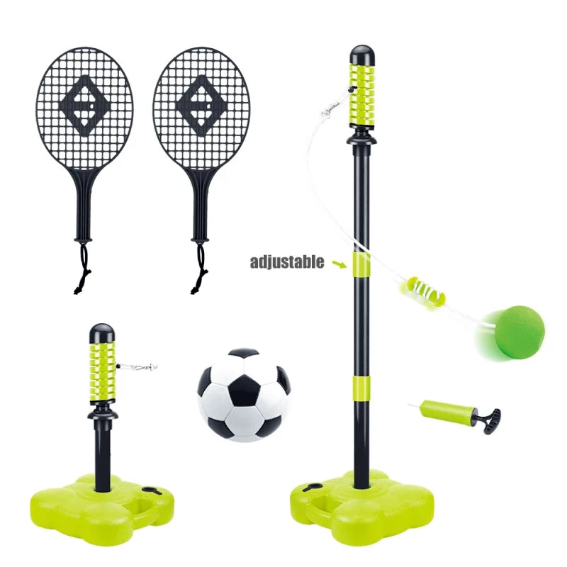 Aojie Sport – 2 In 1 Combo Set (Swing Racket, Soccer Set) - Ages 6+