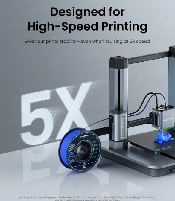 AnkerMake PLA+ 3D Printing Filament, Official Filament, 2-Pack, 4.4 lb / 2 kg, Durable, Smooth High-Adhesion Rate, Designed for High-Speed Printing
