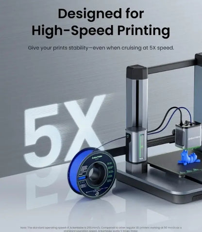 AnkerMake PLA+ 3D Printing Filament, Official Filament, 2-Pack, 4.4 lb / 2 kg, Durable, Smooth High-Adhesion Rate, Designed for High-Speed Printing