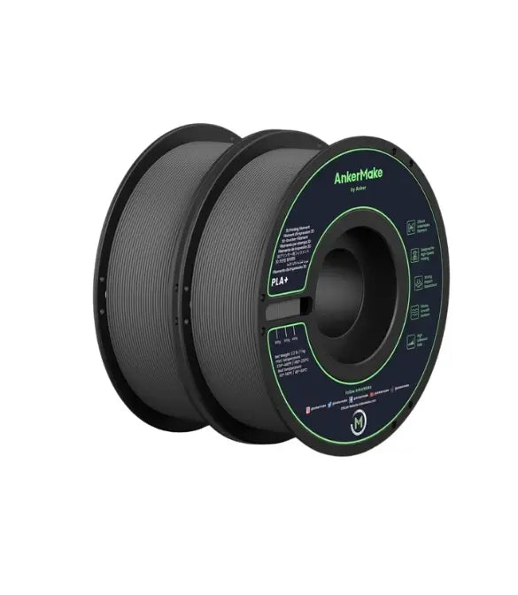 AnkerMake PLA+ 3D Printing Filament, Official Filament, 2-Pack, 4.4 lb / 2 kg, Durable, Smooth High-Adhesion Rate, Designed for High-Speed Printing