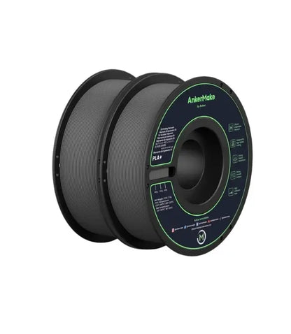 AnkerMake PLA+ 3D Printing Filament, Official Filament, 2-Pack, 4.4 lb / 2 kg, Durable, Smooth High-Adhesion Rate, Designed for High-Speed Printing