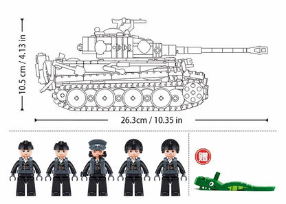 Sluban - Modelbricks Tiger Tank Scale 1/35 941 Pcs