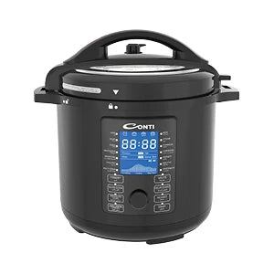 Conti Electric Pressure Cooker 12 Liter Black 1600W, 15 Preset Menus