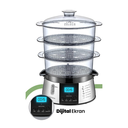 GoldMaster Biofit Digital Steamer 120 Minute Timer with Led Display (GM-7268D)