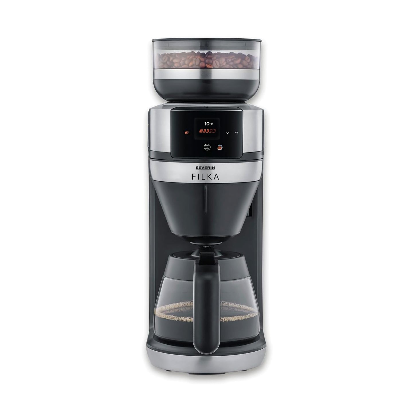 SEVERIN Filka 2.0, fully automatic machine for filter coffee, 5-in-1 filter coffee machine with LED display